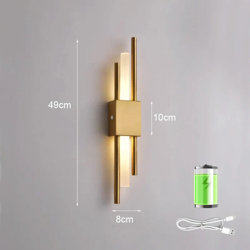 Wandlamp met batterij en USB-oplaadfunctie – Herbruikbaar en handig