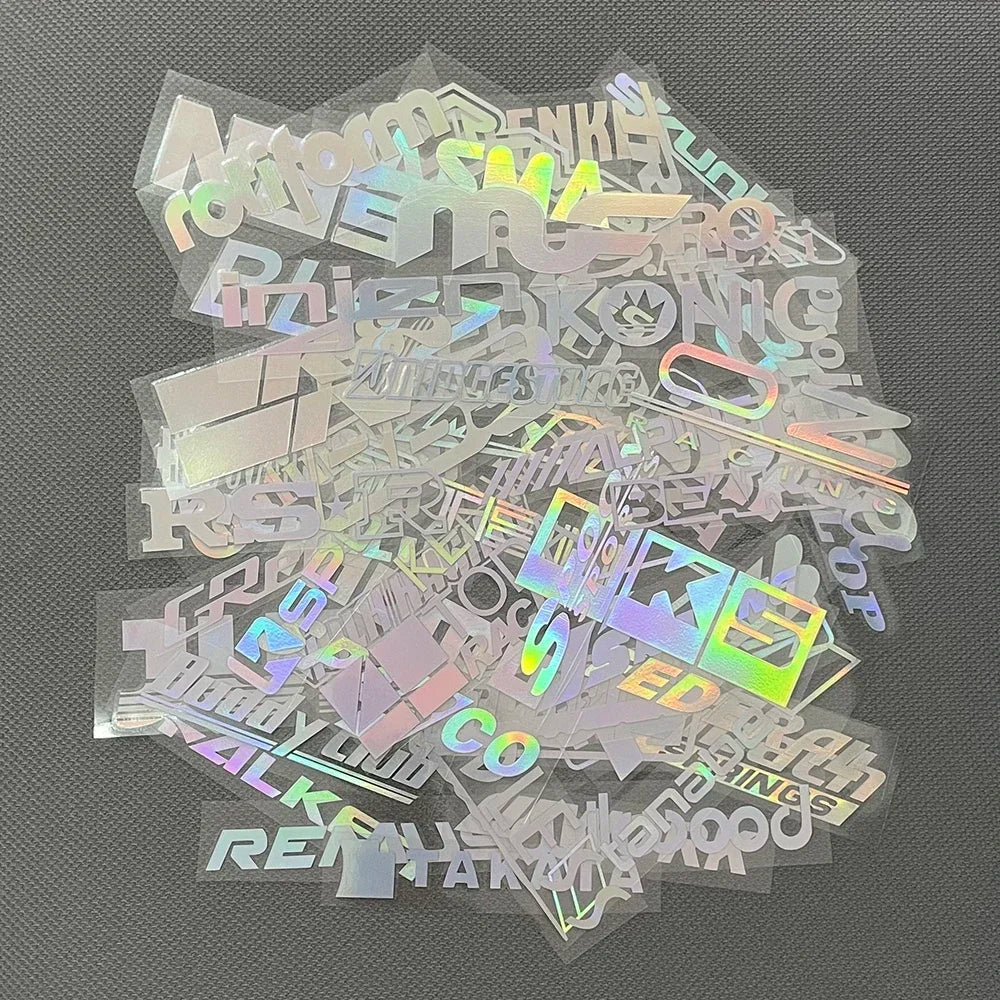 Auto stickers - Glanzende regenboog afwerking voor unieke achterruit decoratie