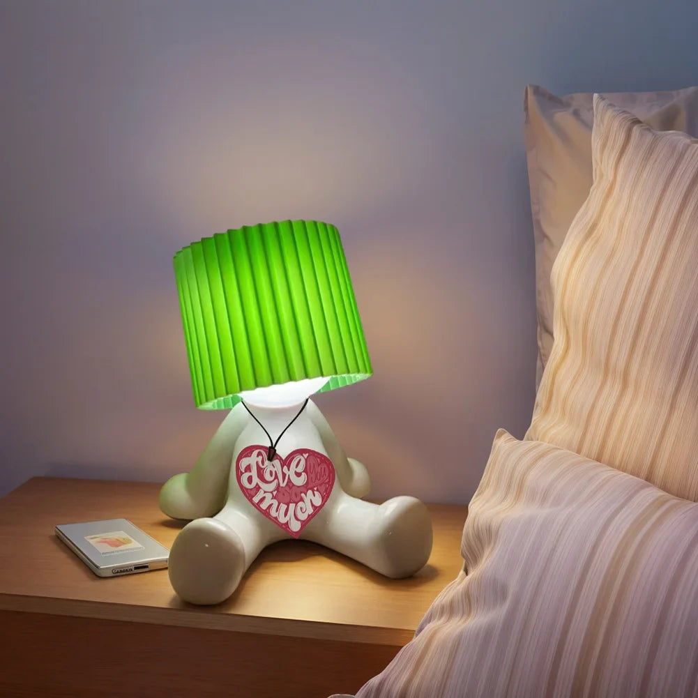 Lamp nachtkastje met houten voet – Natuurlijke charme