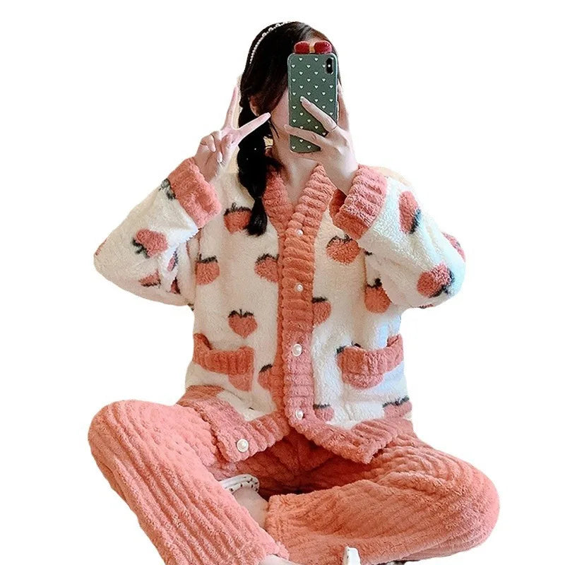 Dames pyjama met knusse uitstraling
