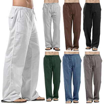 Stretch linnenmix broek heren – Extra bewegingsvrijheid