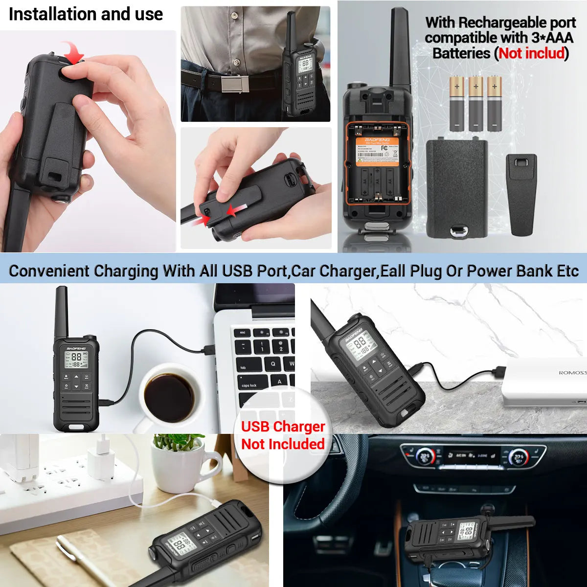 Kindvriendelijke walkie talkie met volumebegrenzing