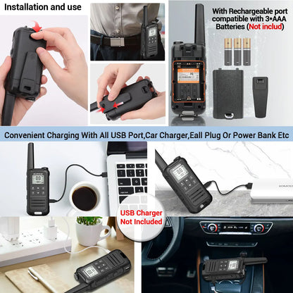 Kindvriendelijke walkie talkie met volumebegrenzing