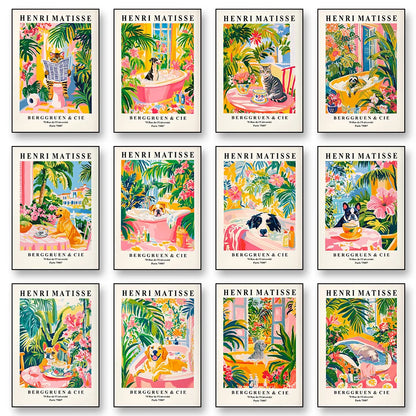 Abstracte poster in pasteltinten