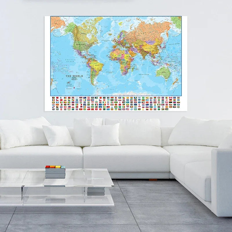 Wereldkaart voor studenten – Leerzaam en decoratief