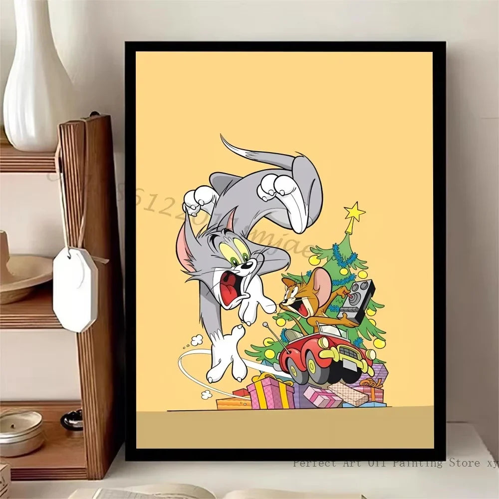 Poster met zachte penseellijnen
