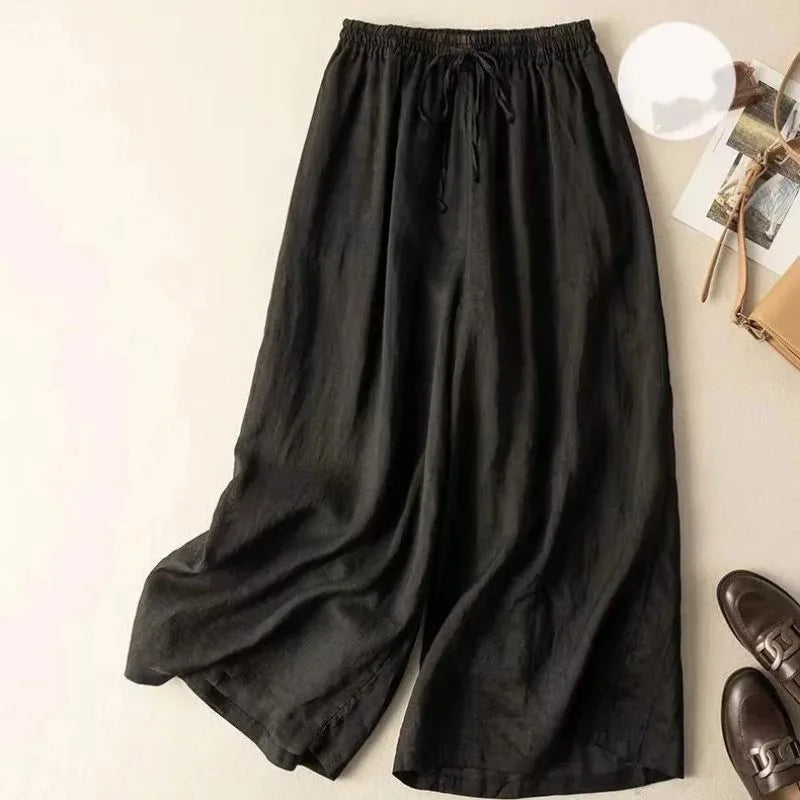 Linnen broek dames met elastische taille – Comfortabel en flexibel