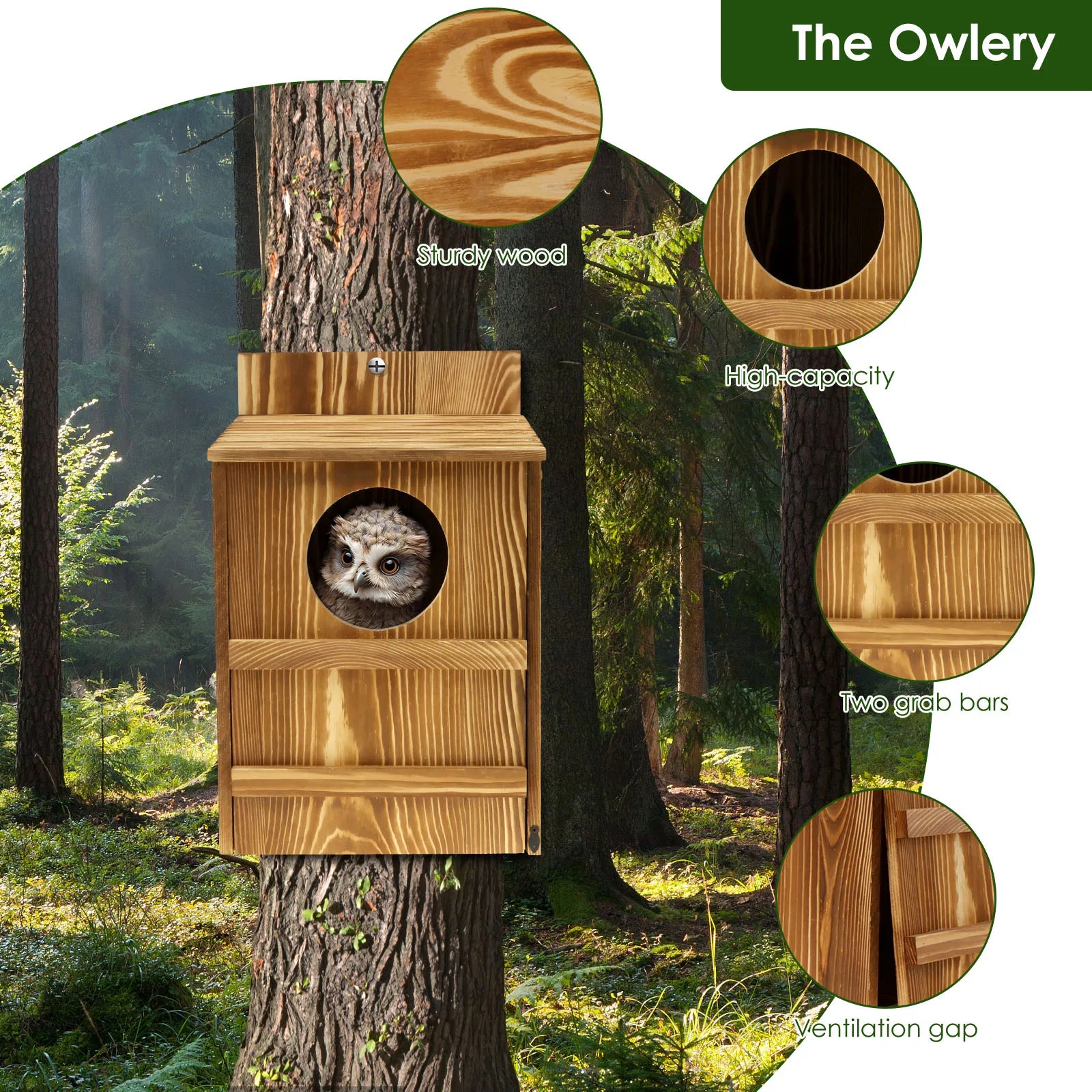 Welkoop vogelhuisje eikenhout – Natuur in je tuin