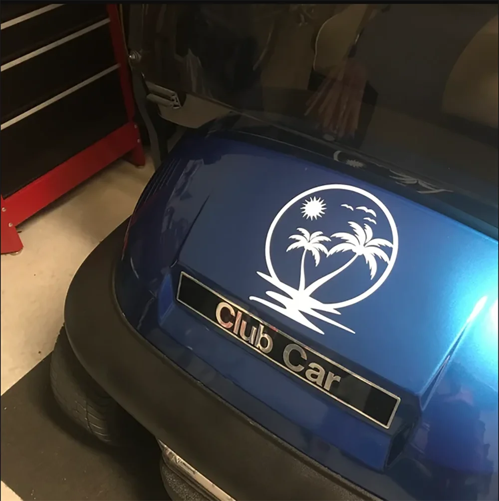 Auto stickers - Tropische paradijs achterruit voor een zomergevoel