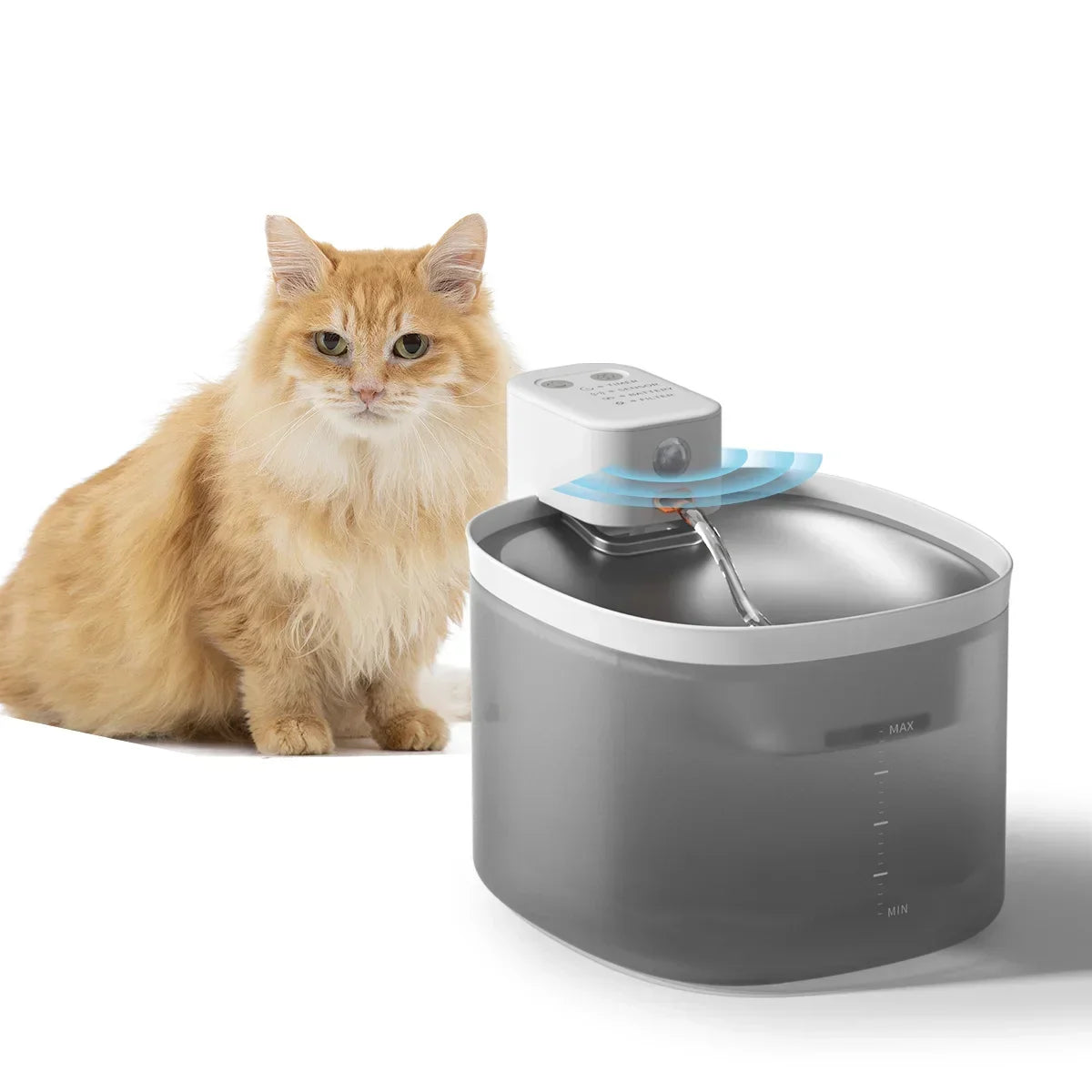 Water fontein kat met sensor – Activeert bij beweging