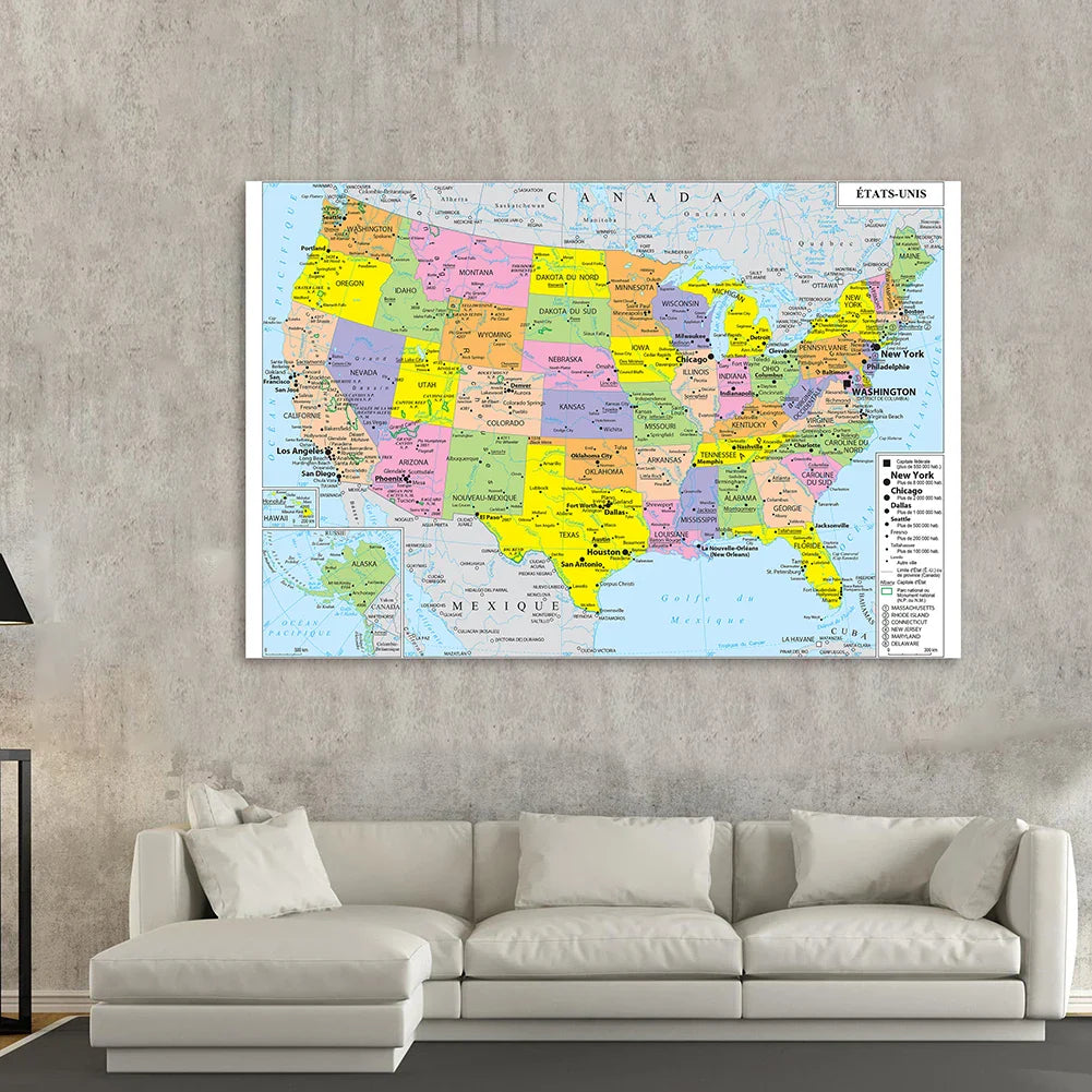 Grote wereldkaart wanddecoratie – Statement piece voor je ruimte