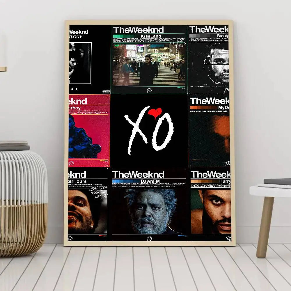 Poster met dieren in zachte kleuren