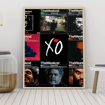 Poster met dieren in zachte kleuren