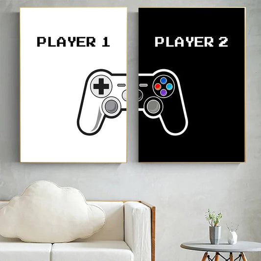 Poster in zachte pastelkleuren