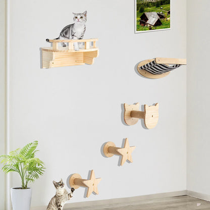 Houten krabpaal in neutrale tinten – Rustig en chic