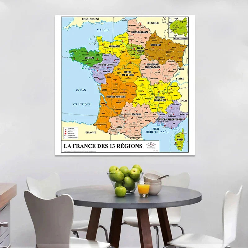 Moderne wereldkaart als wanddecoratie – Stijlvol voor elk interieur