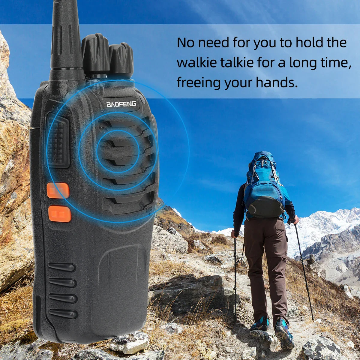 Walkie talkies met oplaadbare USB-aansluiting