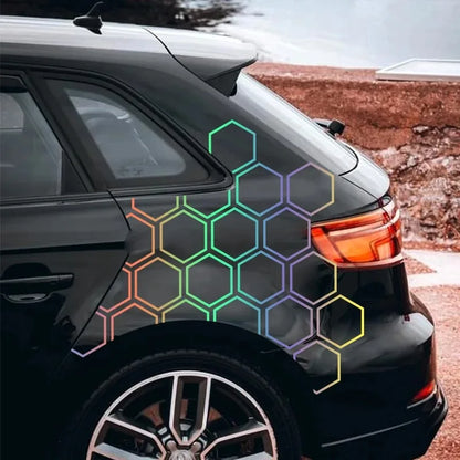 auto stickers - hexagon design voor unieke styling