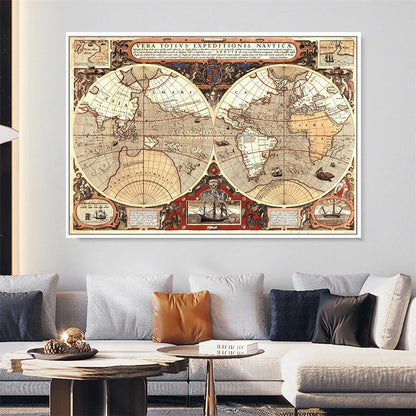 Moderne wereldkaart als wanddecoratie – Stijlvol voor elk interieur