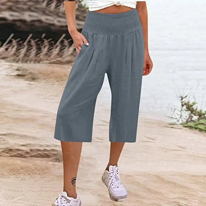 Linnen broek dames in natuurlijke kleuren – Mooi en makkelijk