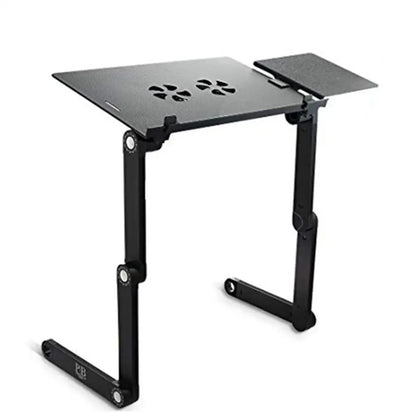 Houten schoottafel met metalen frame