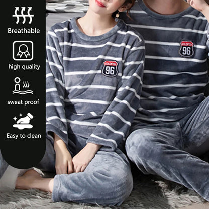 Dames pyjama winter met warme stof