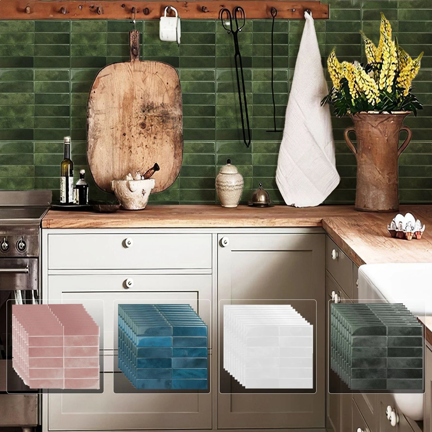 Lichte mozaiek tegels toilet – Fris en modern