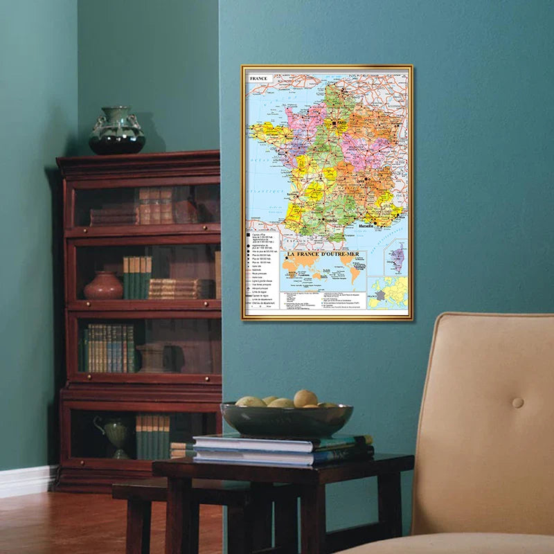 Wereldkaart met topografie – Gedetailleerd en leerzaam