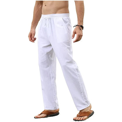 Linnenmix broek heren in lichte tint – Perfect voor zomer