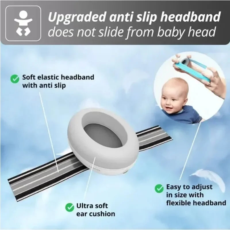 Koptelefoon voor baby met lichtgewicht materiaal – Geen belasting