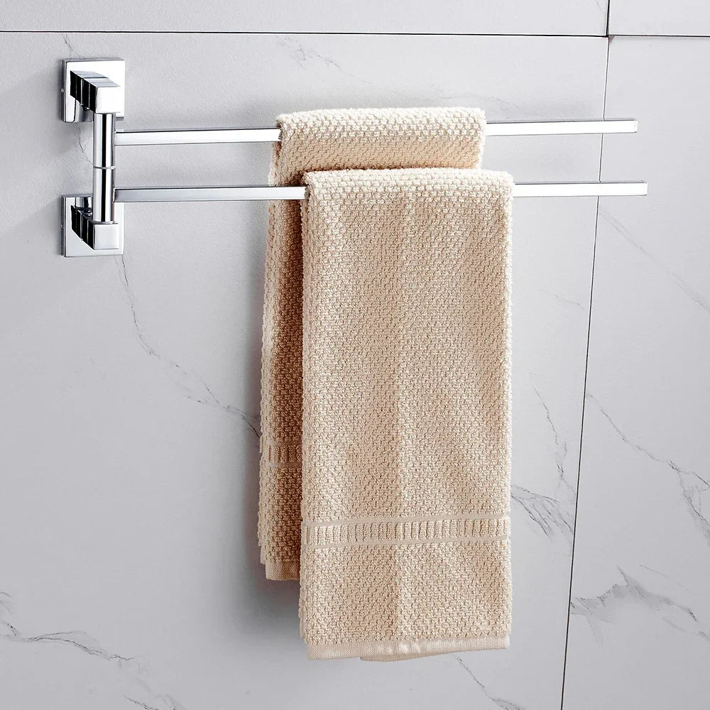 Wandgemonteerd handdoekrek met 3 stangen – Compact en functioneel