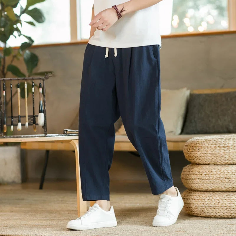 Zomerse linnen broek voor heren – Ademend en luchtig