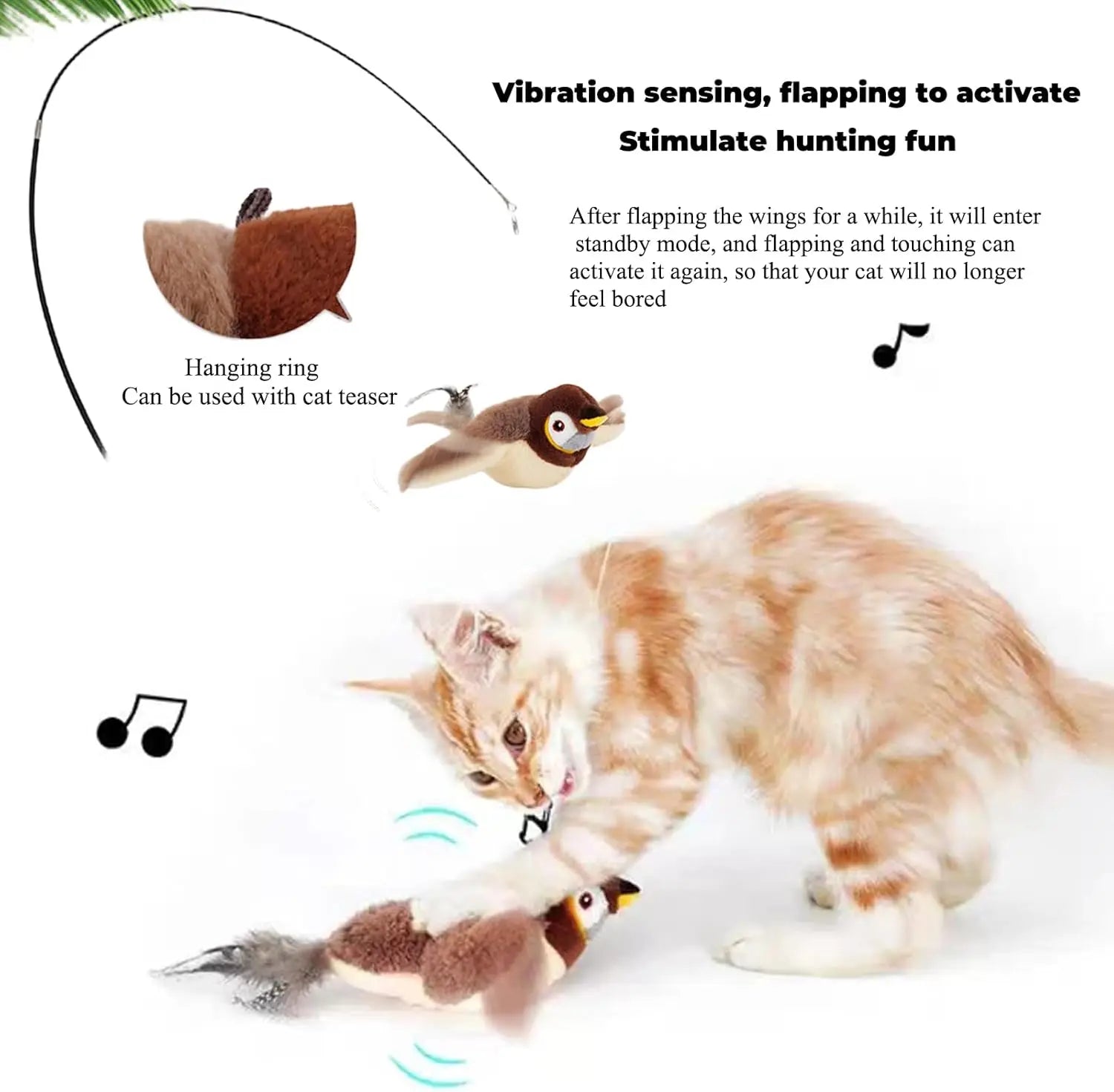 Kattenspeeltjes die geluid maken – Meer betrokkenheid