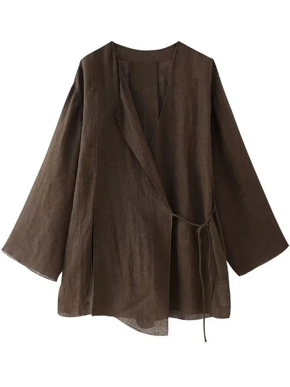 Broekpak dames met elegante revers – Klassiek en chique