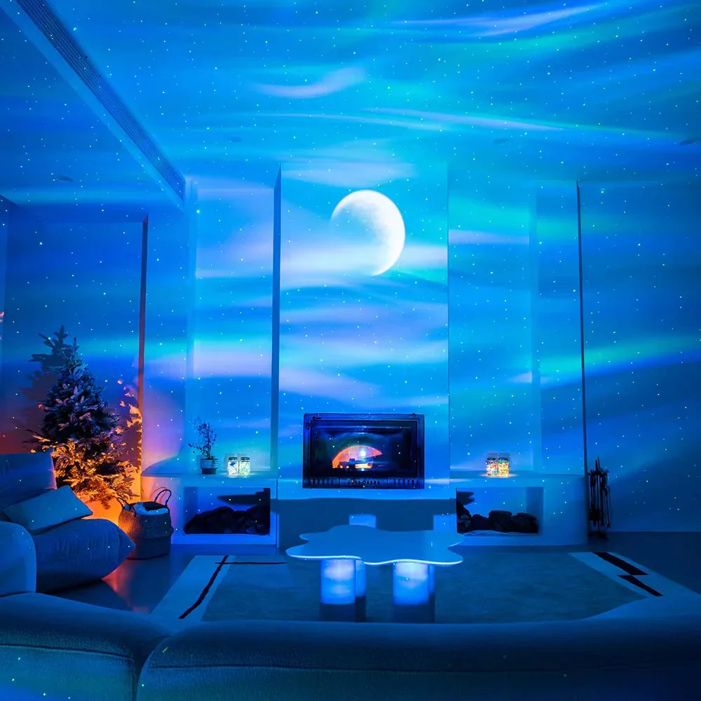 Luxe projector lamp met sterrenhemel look
