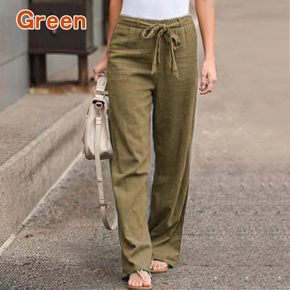 H&M linnen broek dames in zachtroze – Zomers en fris