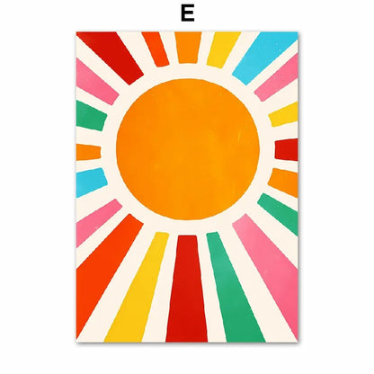 Abstracte poster met penseelstreken