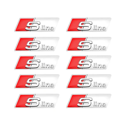 auto stickers - stijlvolle RS Line metal stickers voor sportieve uitstraling