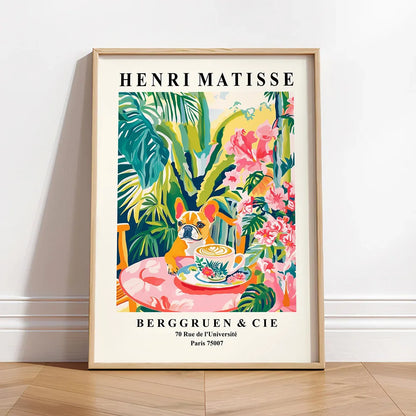 Poster van bloemenveld in de lente