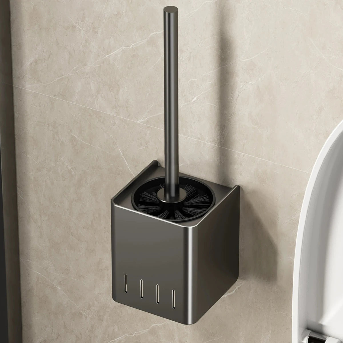 Toiletborstel in glazen houder – Elegant en uniek