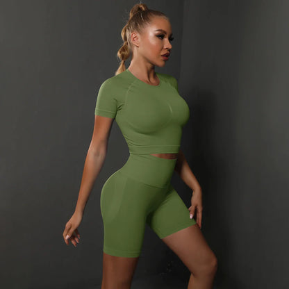 Naadloze yoga kleding met sculpt effect