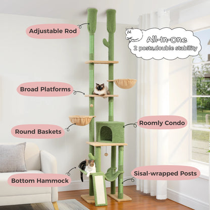 Houten kattenpaal met hangmat – Natuurlijk en rustgevend
