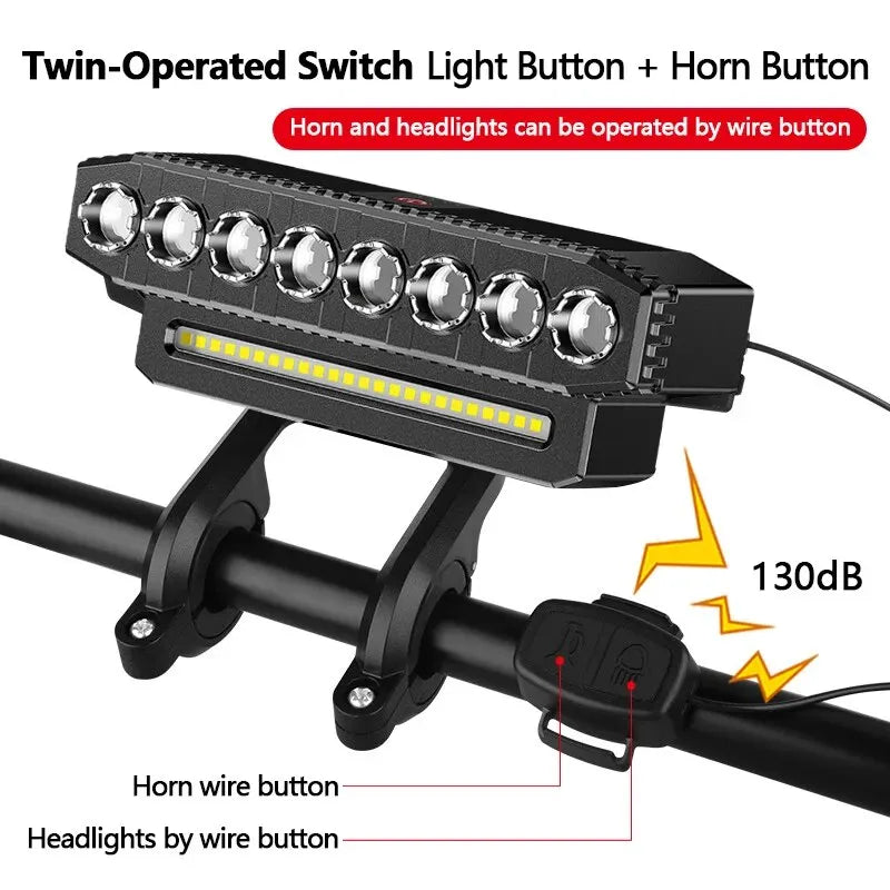 Set LED fietslampjes met klikbevestiging