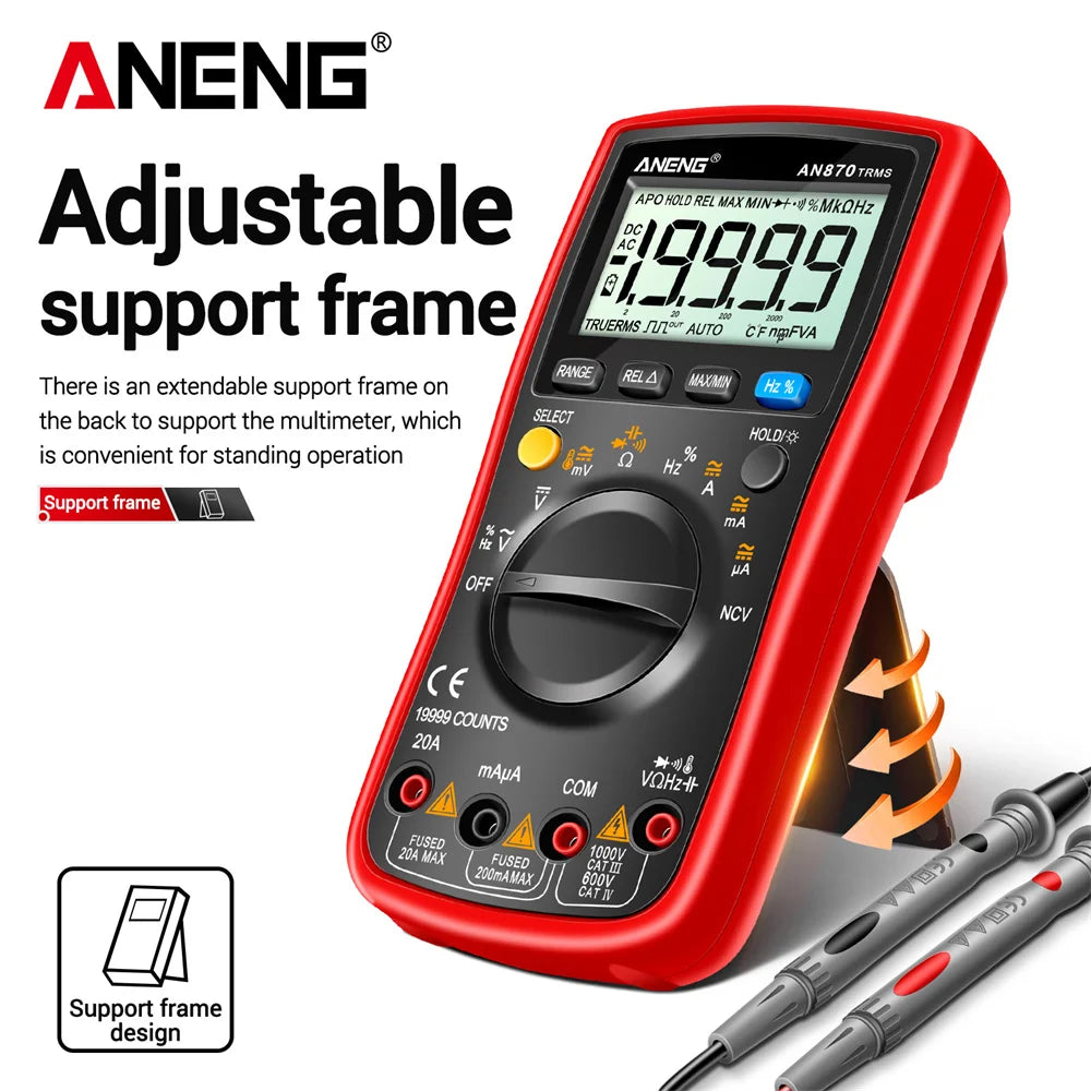 Multimeter geschikt voor gelijk- en wisselspanning