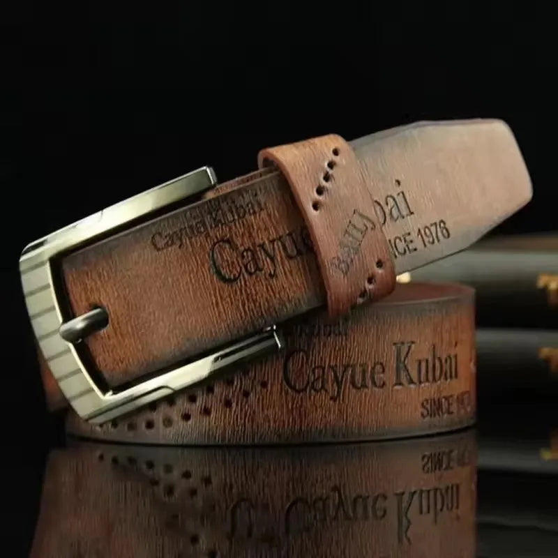 Riem van buffelleer voor heren met vintage look