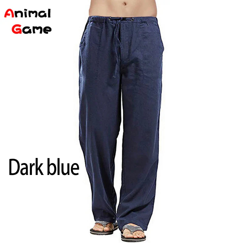 Linnenmix broek heren met lichte stretch – Comfortabel bewegen