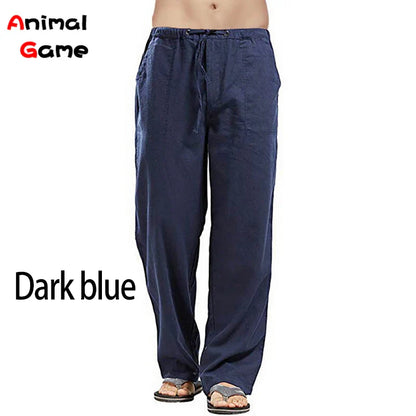 Linnenmix broek heren met lichte stretch – Comfortabel bewegen