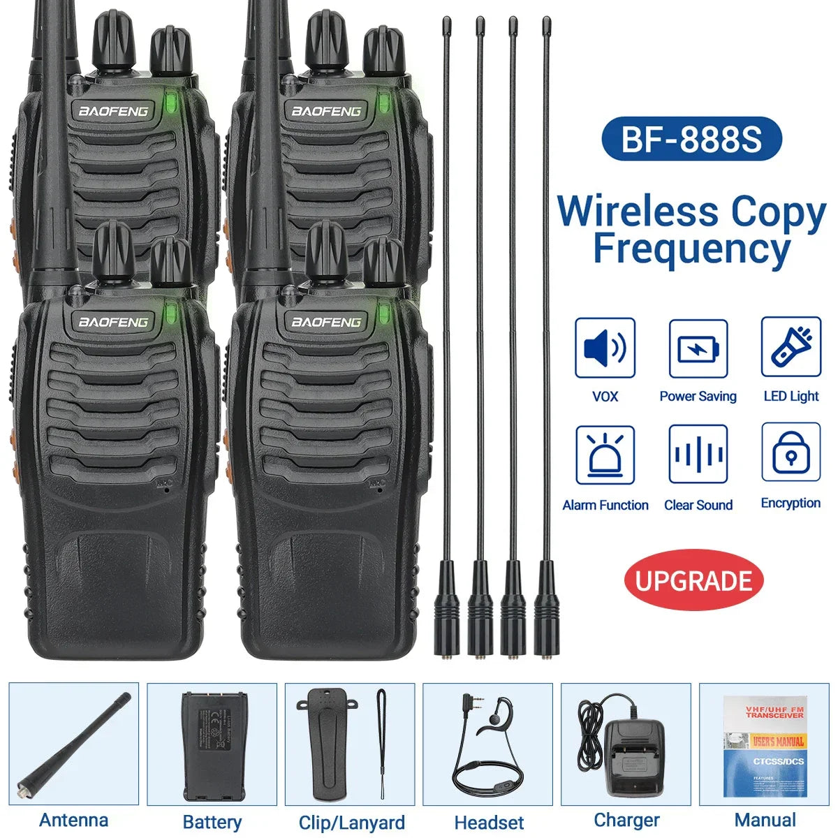 Professionele walkie talkie met groepsfunctie