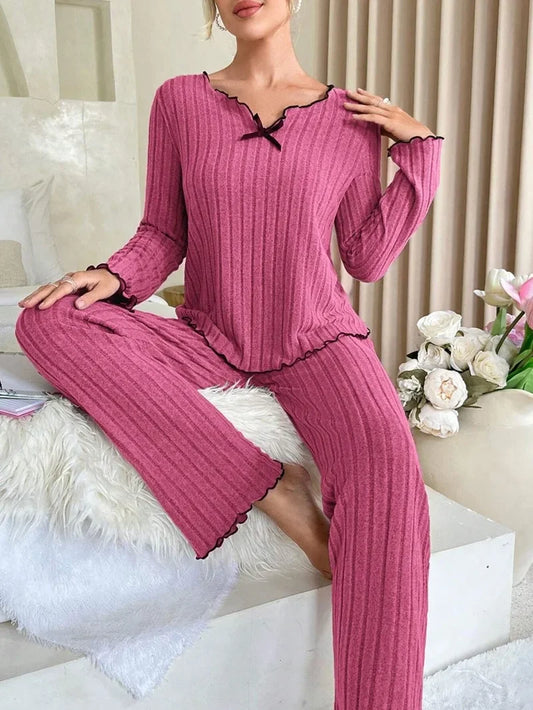 Dames pyjama katoen met stretch