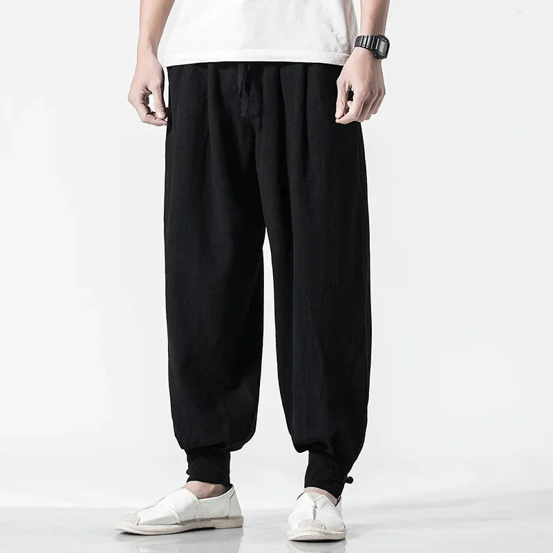 Linnen broek heren met split aan de pijp – Trendy detail